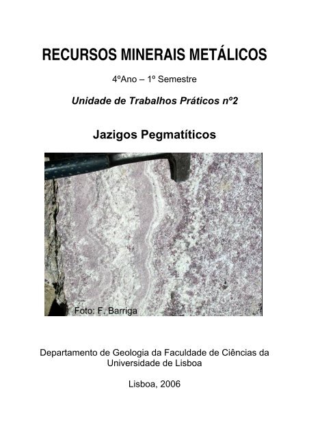 RECURSOS MINERAIS METÁLICOS - geomuseu