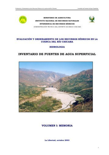 Hidrología: Inv... - Autoridad Nacional del Agua