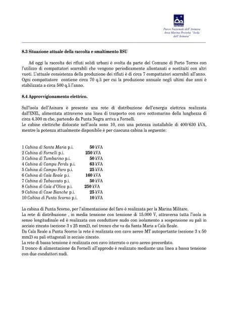 Analisi ambientale iniziale del territorio dell'Asinara - RES - MAR