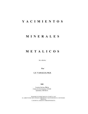 Yacimientos Minerales - Centro de Geociencias ::.. UNAM