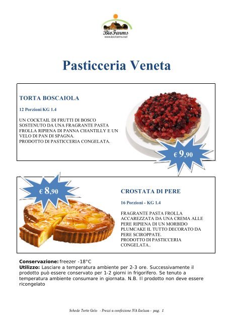 Pasticceria Veneta TORTA BOSCAIOLA - Biofarms.net