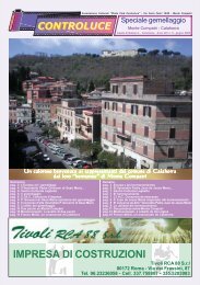 Speciale Monte Compatri - Calahorra - Notizie in... controluce