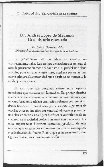 Dr. Andrés López de Medrano: Una historia rescatada