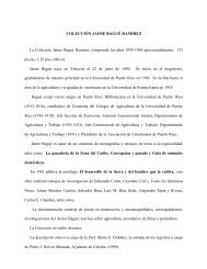 Colección Jaime Bagué Ramírez - Universidad de Puerto Rico ...