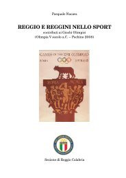REGGIO E REGGINI NELLO SPORT - Corriere Del Sud