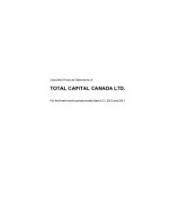 TOTAL CAPITAL CANADA LTD. - Total.com
