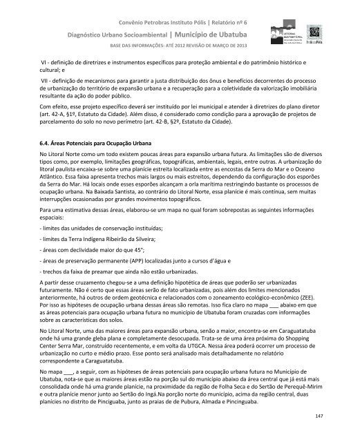 Diagnóstico Urbano Socioambiental | Município de Ubatuba - Litoral ...