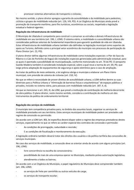 Diagnóstico Urbano Socioambiental | Município de Ubatuba - Litoral ...