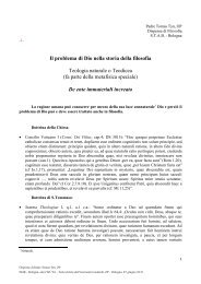 Il Problema di Dio nella Storia della Filosofia - Studiodomenicano.com