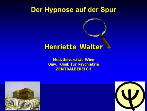 Der Hypnose auf der Spur Henriette Walter - Turm der Sinne