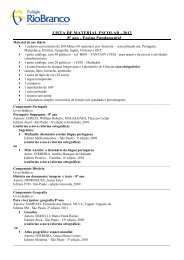 Lista de Material Escolar - 2008 - Colégio Rio Branco