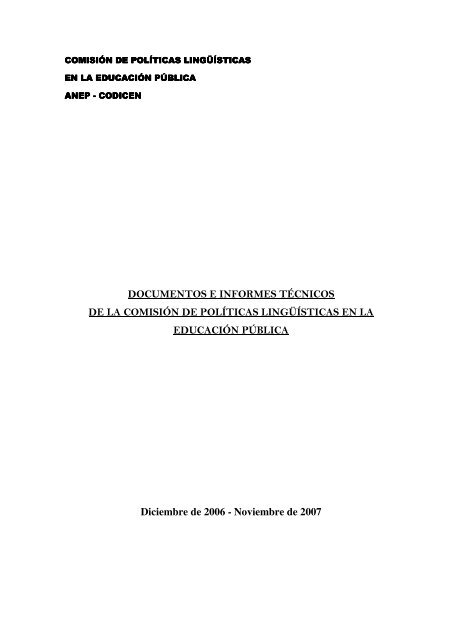 DOCUMENTOS E INFORMES TÉCNICOS DE LA ... - ANEP