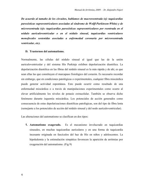 1 II. Fisiopatología A. Mecanismos Generales de las Arritmias ...