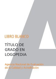 Libro Blanco del Título de grado en Logopedia - Aneca