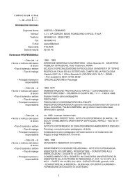 Curriculum - Facoltà di Giurisprudenza
