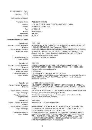 Curriculum - Facoltà di Giurisprudenza