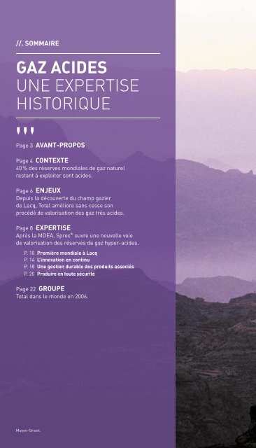 Gaz acides Une expertise historique (pdf - 11,42 Mo) - Total.com