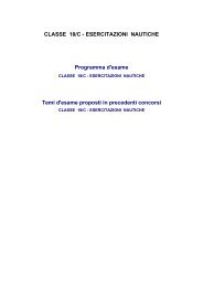 CLASSE 18/C - ESERCITAZIONI NAUTICHE Programma d'esame ...