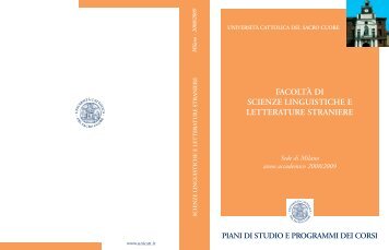 guida della facoltà di scienze linguistiche e letterature straniere