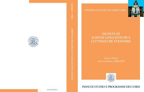 guida della facoltà di scienze linguistiche e letterature straniere