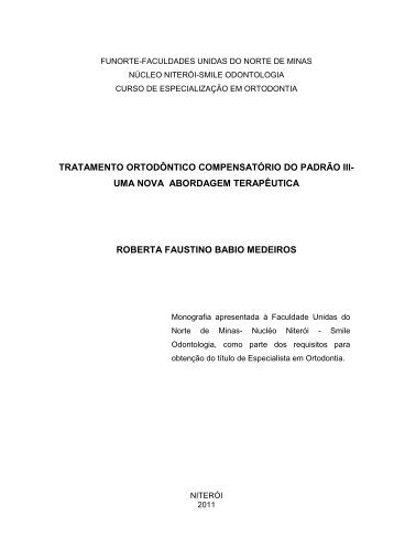 tratamento ortodôntico compensatório do padrão iii- uma ... - GAPO