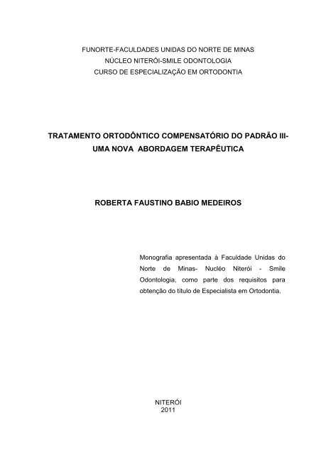tratamento ortodôntico compensatório do padrão iii- uma ... - GAPO