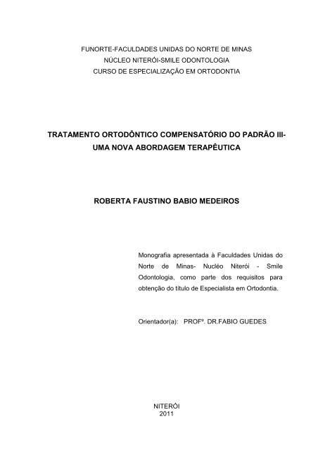 tratamento ortodôntico compensatório do padrão iii- uma ... - GAPO