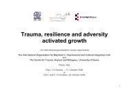 Trauma Specialization Course - International Organization for ...