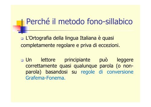 l'apprendimento dei processi di letto - Ufficio Scolastico di Reggio ...