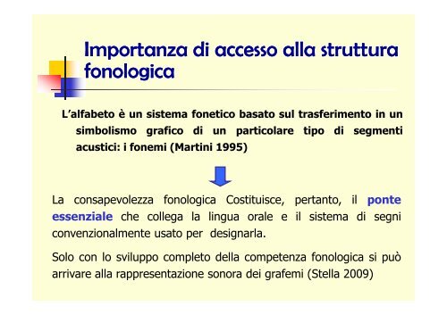 l'apprendimento dei processi di letto - Ufficio Scolastico di Reggio ...