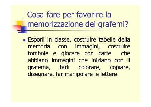 l'apprendimento dei processi di letto - Ufficio Scolastico di Reggio ...