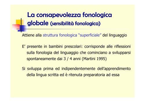 l'apprendimento dei processi di letto - Ufficio Scolastico di Reggio ...