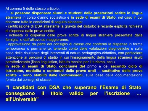 Dott. Gasperini (La didattica per i D.S.A.) - Liceo Scientifico Ulisse Dini