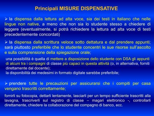 Dott. Gasperini (La didattica per i D.S.A.) - Liceo Scientifico Ulisse Dini