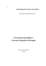 Processamento Morfológico e Correcção Ortográfica ... - Linguateca