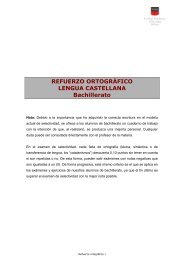 REFUERZO ORTOGRÁFICO LENGUA CASTELLANA Bachillerato