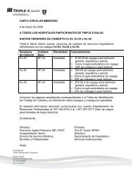 CARTA CIRCULAR #M0903083 9 de marzo de ... - Triple-S Salud