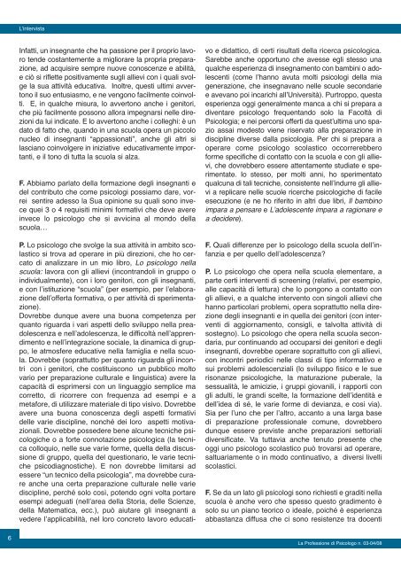 La Professione di Psicologo n. 3-4/2008 - Ordine nazionale Psicologi