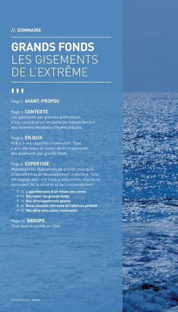 Grands Fonds Les gisements de l'extrême (pdf - 10,45 Mo) - Total.com