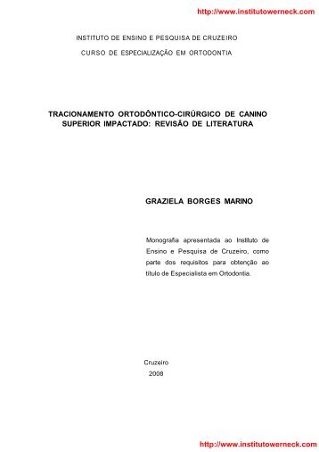 TRACIONAMENTO ORTODÔNTICO-CIRÚRGICO DE CANINO ...