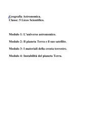 Geografia Astronomica. Classe: 5 Liceo Scientifico ... - Nuove Scuole