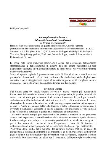 La terapia miofunzionale e i dispositivi ortodontici coadiuvanti la ...