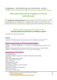 Inglese: analysing economic and... - Sharenotes