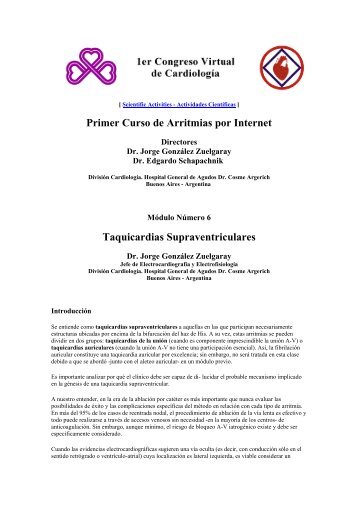 Curso arritmias - G. Zuelgaray: Taquicardias Supraventriculares