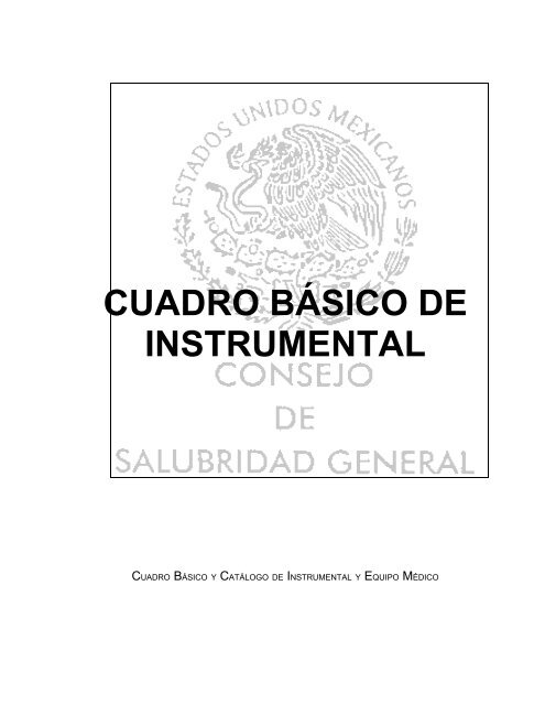 cuadro básico de instrumental