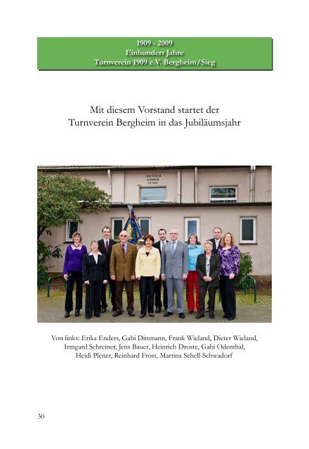 100 Jahre F F F F - Turnverein 1909 ev Bergheim/Sieg