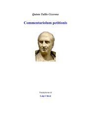 Commentariolum petitionis - Traduzioni integrali di Luigi Chiosi