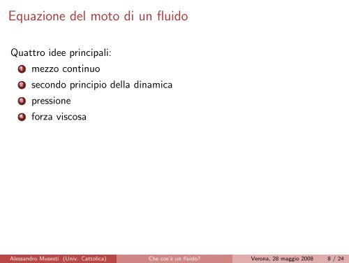 Che cos'è un fluido? - Breve introduzione alla fluidodinamica