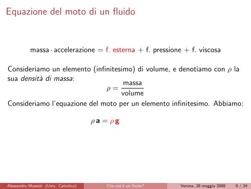 Che cos'è un fluido? - Breve introduzione alla fluidodinamica