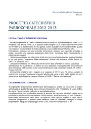 progetto catechistico parrocchia s. carlo - Arcidiocesi di Pesaro